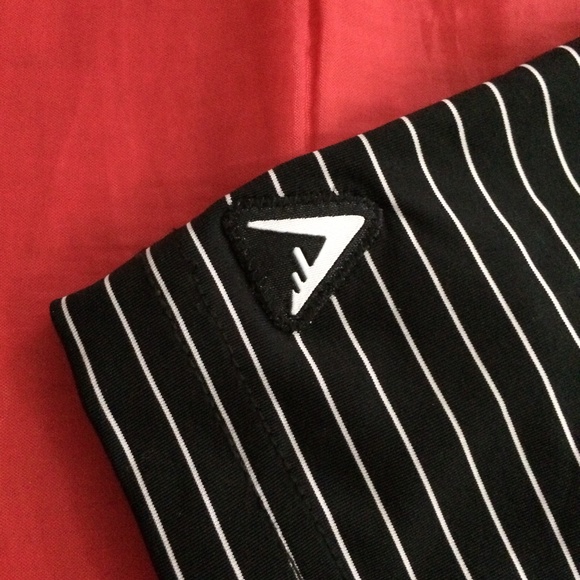 SOLD - Antigua Large Men's Polo Black Striped - Picture 3 of 6